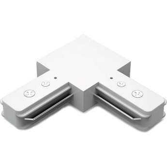 Коннектор GAUSS для трековых шинопроводов угловой (L) белый