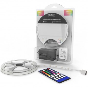 Лента GAUSS BASIC в комплекте LED 5050/30RGB+30W 12V 6W/m 390lm/m RGBW 10mm IP20 5m