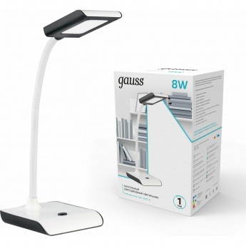 Светильник настольный GAUSS GTL101 550lm 220-240V белый c черным LED 1/20
