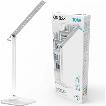 Светильник настольный GAUSS GTL201 580lm 170-265V белый LED 1/10/40