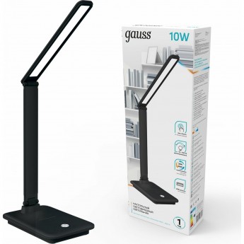Светильник настольный GAUSS GTL202 550lm 170-265V черный USB LED 1/8/32