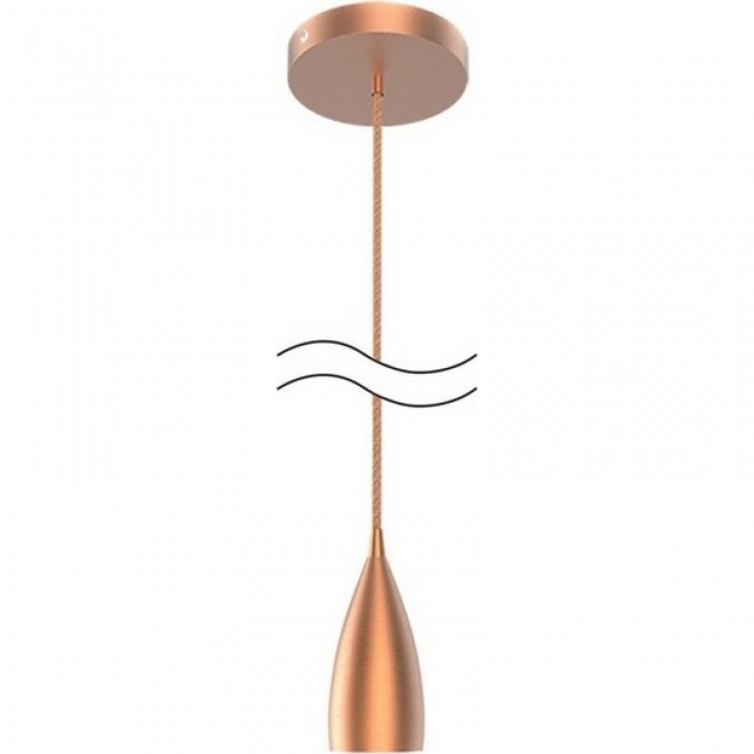 Светильник подвесной GAUSS DECOR медный E27, 1 м, 1/40 PL033