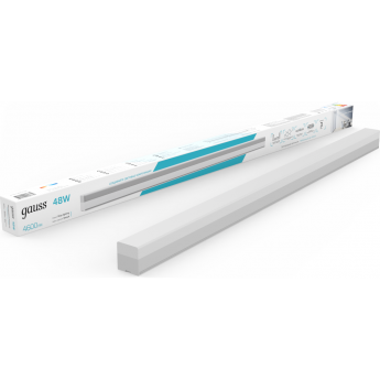 Светильник светодиодный матовый GAUSS IP40 1180*70*55мм 48W 4600Лм 4000K Shop Lighting белый